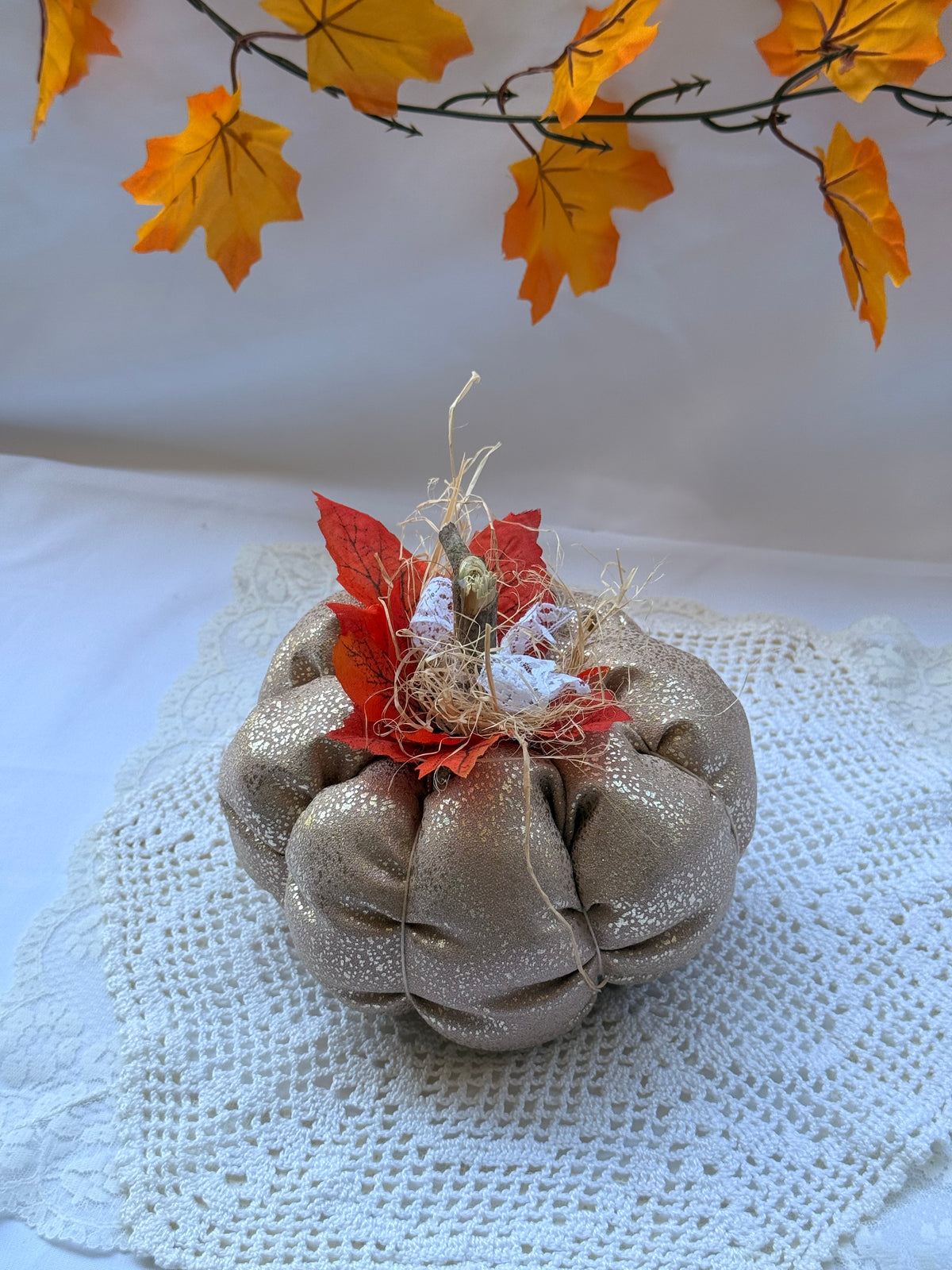 Calabaza Decorativa Dorada Grande