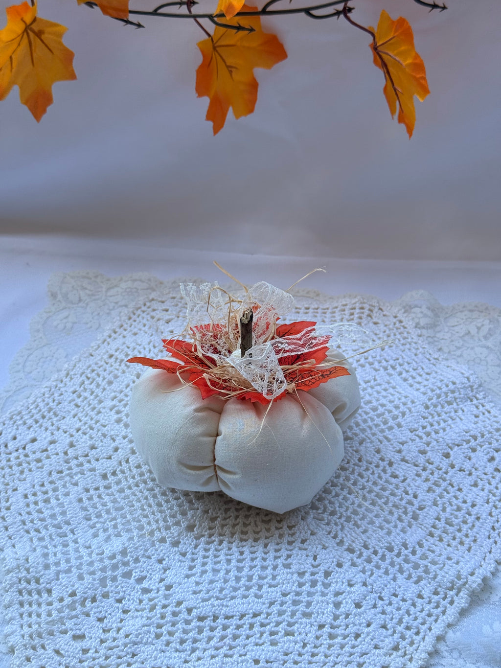 Calabaza Decorativa Crema Lino Mediana