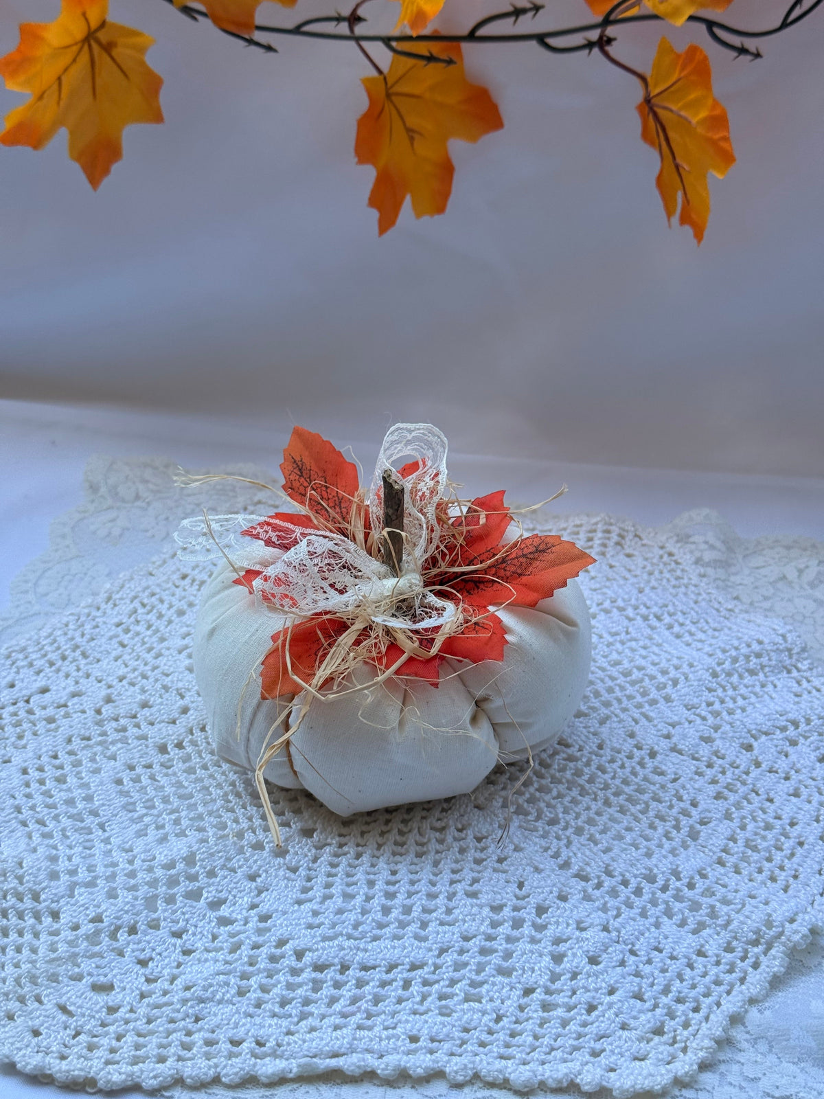 Calabaza Decorativa Crema Lino Mediana