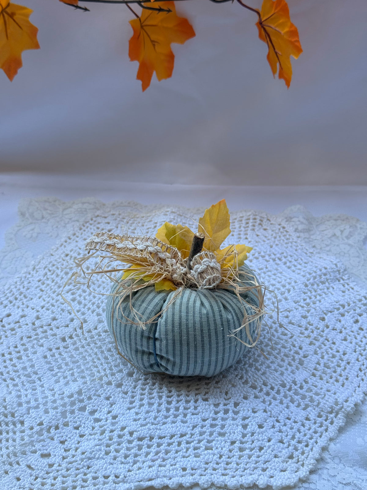 Calabaza Decorativa Verde Rayas Mediana