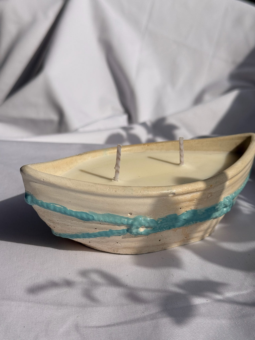 Barca de ''vela'' - VELA AROMÁTICA DE LIMÓN